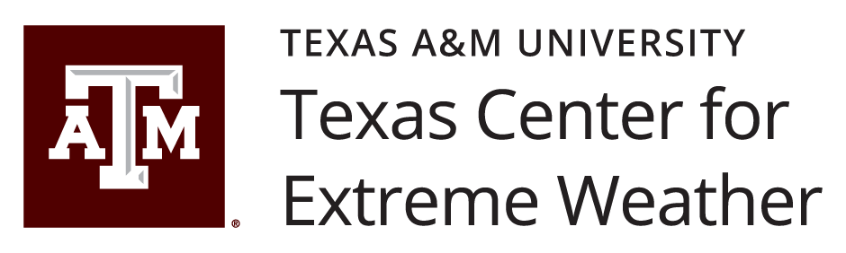 Logo of Texas A&M University's Texas Center for Extreme Weather.